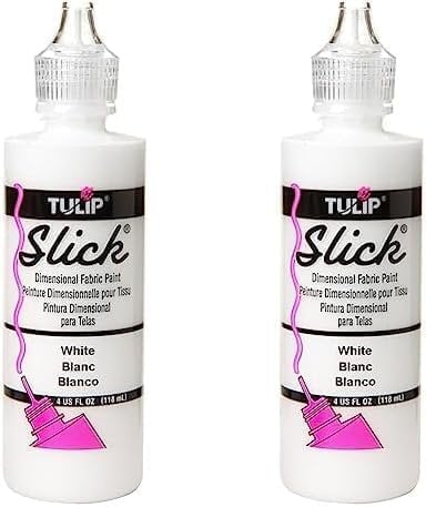 I Love To Create 41406 Tulip Dimensional Fabric Paint, White, 118 ml (Pack of 2)
