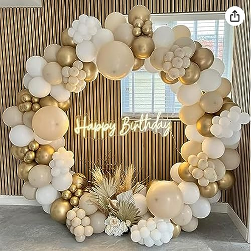 Luftballon girlande beige,185 Stück beige ballons girlande Sandfarbe Luftballon Set girlande boho für Hochzeit Geburtstag Party Dekoration Baby Shower Hintergrund Dekoration
