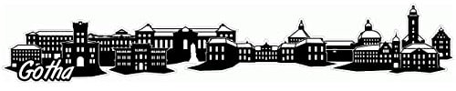Samunshi® Gotha Skyline Aufkleber Sticker Autoaufkleber City Gedruckt - 120x21cm schwarz