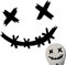 Smile Helm-Aufkleber, wasserdicht, dekorativ, Smiley-Aufkleber für Autos, Elektrofahrräder, Motorräder Monozoz