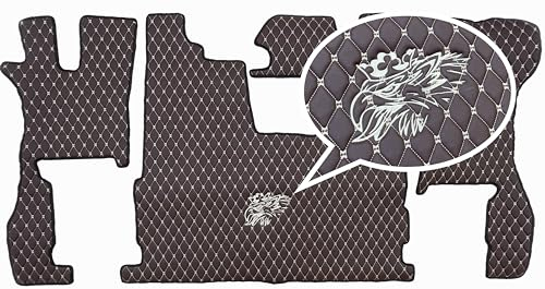 Fußmatten, Automatten LKW für Scania R 2017+ mit Sessel Ungefederte Stickerei Logo (Dunbbraun)