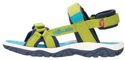 Trollkids Kids Oslofjord Sandal, 29/29 Kinder, Kiwi/Mystic Blue