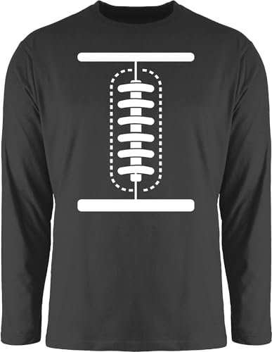 Langarmshirt Herren Langarm Shirt - Karneval & Fasching - Football Baby Kostüm - 3XL - Schwarz - Oberteil lustige Faschings mit Spruch karnewal Outfit Carnevale Karnevals t Karneval& Oberteile