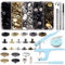 Bouton Pressant Avec Pince, 512 Kit Bouton Pressant, 5 Couleurs Boutons Pressants Avec outil de poinçonnage, outil pointu, outil concave pour la, les jeans, couture, le cuir, les vêtements