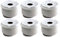 Acan Tradineur - Pack de 6 ceniceros Redondos de cerámica, Cuenco, Recipiente con Tapa y Muescas para Cigarrillos, Uso Interior y Exterior, hostelería, hogar (Blanco, Ø 9 cm)