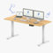 FLEXISPOT Höhenverstellbarer Schreibtisch 140x70 cm-mit 2 starken Motoren-Stabiler Schreibtisch Höhenverstellbar Elektrisch-Standing Desk mit Memory-Funktion(weiß+ahorn)