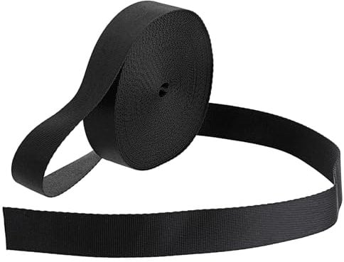 11 Meter x 25mm Nylon Gurtband strapazierfähiges Gurtband Schwarze Gepäck Befestigung Gurt Flaches Gurtband für Outdoor-DIY-Ausrüstung Reparatur Basteln Haustierhalsbänder