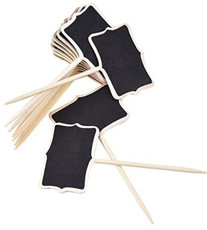 Parliky Lot De 30 Marqueurs Pour Jardin Dherbes Aromatiques Étiquettes Pour Plantes En Tableau Noir Piquets En Bois Marqueurs Pour Étiquettes De Jardin Pour Décoration De Bricolage