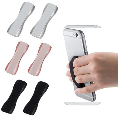 SIRLOMU 6-Piece Premium Smartphone Holder, One Hand Grip, Bonded Mobile Grip
