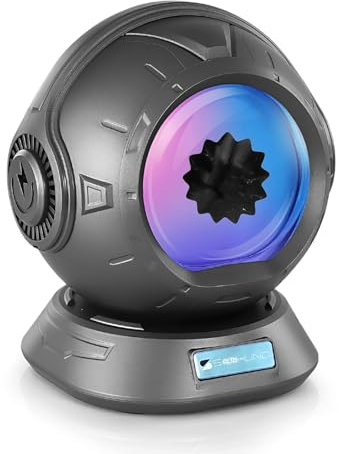 sovenomund Ferrofluid Speaker, Ferrofluid Audio Visual Speaker, Dancing Ferrofluid with 2 Adjustable Modes and Colorful Lights (Silver)