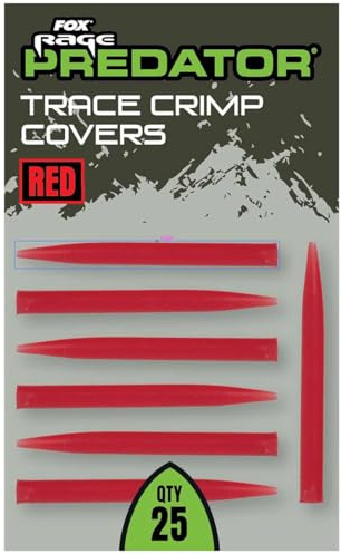 Fox Rage Predator Red Trace Crimp Covers - 25 Gummisleeves, Gummischlauch, Sleeves