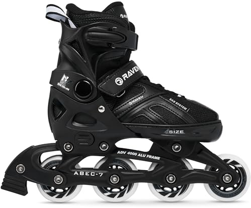 RAVEN Pulse Inline Skates Inliner für Kinder und Erwachsene OPTIONAL 2in1 mit Schlittschuhen verstellbar