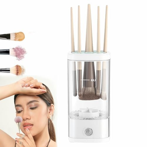 Makeup Brush Cleaner Machine Portable Usb Reusable Make Up Brush Cleaner Machine, Make Up Brush Cleaner Set For Quick Cleaning And Drying For Cleaning And Drying All Size Beauty Makeup Brushes