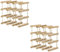 MODO24 Weinregal Modular EICHE, für 24 Flaschen oder mehr, Flaschenregal, Weinständer, Getränkeregal, Flaschenständer, Massivholz, 2 Module, ModAbm 36x36x24 cm, für Küche, Esszimmer, Natur unbehandelt