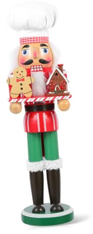 Zerodeko Schiaccianoci di Natale pupazzi regalini natale puppet ornamento calza di Natale decorazioni di omini di pan di passamaneria decorativa pupazzo decorazioni di schiaccianoci