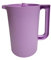 Tupperware Jarra de agua para leche, 2,0 litros, a prueba de fugas, con tapa a presión, sin BPA, color lila