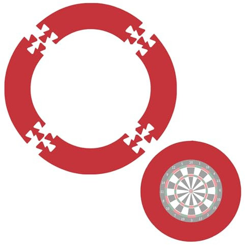 Dartscheibe Schutzring Dart, Surround dartscheibe, Darts Schutzring, Dartscheiben Schutzwand, Dart Surround Blau für 45 cm Dartscheibe, Stabiler Wandschutz, Eva Dartscheiben Surround ø 72 cm (Rot)