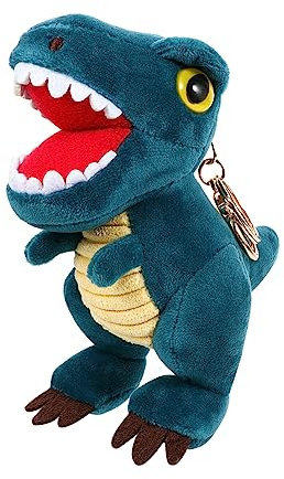 Holibanna pendentif porte-clés dinosaures porte-clés dinosaure en peluche farci portefeuille petit dinosaure en peluche porte-clés animal en peluche coton pp rouge
