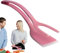 Egg Spatula Reversible Shovel, 2 in 1 Spatula and Tongs for Turning Ergonomic Handle Kitchen Aid for Breakfast Omelette Pancakes BBQ
