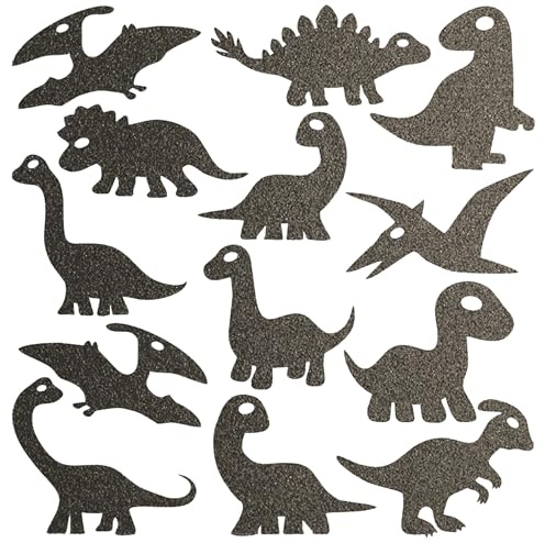Generisch 13x Reflektoraufkleber, Dinosaurier Reflex reflektierende Aufkleber Dino Reflektoraufkleber, Reflexsticker Reflektor Reflector Reflective Fahrrad Bike Fahrrad Aufkleber Auto Sticker