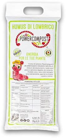 Powercompost® Humus di Lombrico – Sacco 5 L – Vermicompost 100% Naturale per Orto, Giardino, Piante e Vasi – Migliora Struttura del Terreno e Trattenimento Idrico (2)