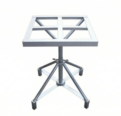 PETSOLA Lackierständer mit Drehteller Drehbar Lackiertisch 360° Drehgestell für Handwerker, Heimwerker, Lackierarbeiten, Werkstatt, 50x50x60-80 cm Verstellbar