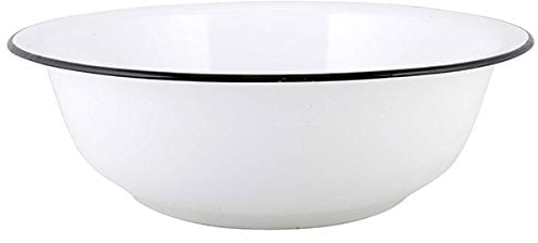 Ib Laursen Large White Enamel Wash Dish Basin Bowl 34 cm