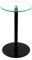 freeroom24 Designer Beistelltisch Glas Schwarz Matt 30x30x50cm - Wohnzimmertisch - Stabiler Couchtisch - praktischer Coffee Table rund - Kleiner Kaffeetisch - Glastisch - Sofatisch - Made in Germany