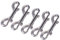 5 stücke Doppel Ended Bolzen Karabinerhaken -Legierung Double End Tauchen Clips für Wassereimer Hundeleine Tierfutter Eimer Hängematte Tack (Silber)