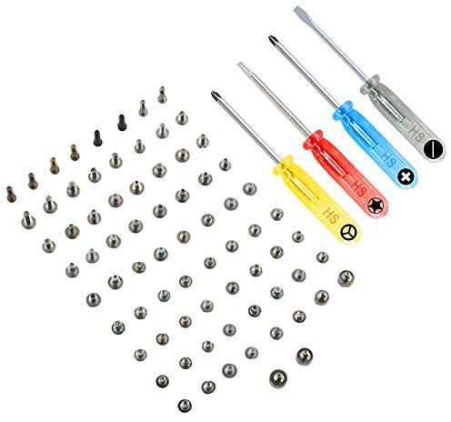 MMOBIEL Komplettes Schrauben Set Alle Schrauben kompatibel mit iPhone XS 5.8 Inch mit 2X Pentalobe Schraube in jeder Farbe Inklusive 4 Schraubendreher