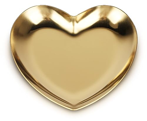 Joyería Bandeja Plato, Metal Bandeja de Almacenamiento de joyería en Forma de corazón baratija Bandeja de Oro joyería Plato Decorativo para la Mesa organizadora