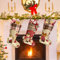 KBNIAN 3 Stück Weihnachtsstrumpf Weihnachten Hängende Strümpfe Weihnachtssocken Großen Nikolausstiefel Zum Befüllen und Aufhängen für Kamin, Schaufenster, Weihnachtsbaum (46 * 26,5 * 22,5 cm)