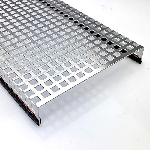 Aluminium 1,5mm dick Terrariumabdeckung mit Kantenschutz Lochblech QG 10-15 Schutzgitter, Größe nach Maß (600mm x 400mm)