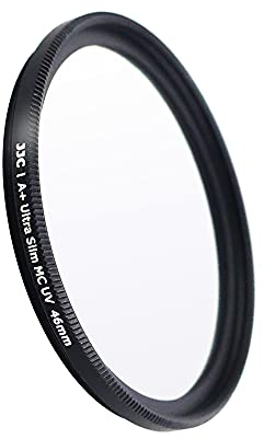 JJC Filtre UV 46 mm ultra fin multicouche protection UV pour objectif Nikon Olympus Sigma avec filetage 46 mm