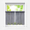 HeichkelL Scheibengardinen 2er Set Bistrogardine Voile Transparent Paarig Kurzstores Einfarbige Fensterschals Küche Vorhang Grau BxH 66x92 cm*2