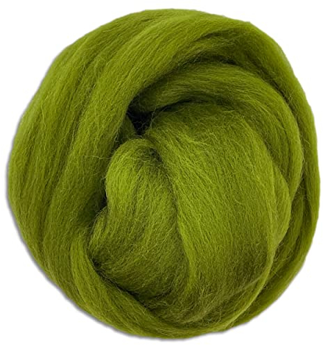 Wooliny 100 g Filzwolle Merinowolle Märchenwolle | 35 Farben zur Auswahl (32 | Grün)