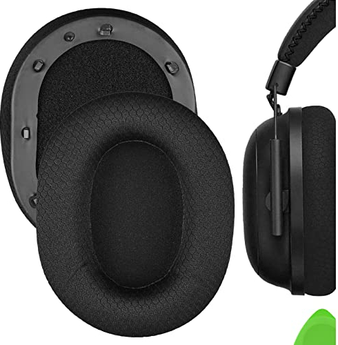 Geekria Almohadillas de Repuesto de Tela de Malla Comfort para Razer BlackShark V2, BlackShark V2 Pro, Almohadillas para Auriculares BlackShark V2, Almohadillas para Auriculares(Negro)