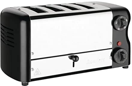 Rowlett 1.8kW Esprit 4-Slot Toaster with 2x Additional Elements & Sandwich Cage | Jet black | CH183