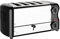 Rowlett 1.8kW Esprit 4-Slot Toaster with 2x Additional Elements & Sandwich Cage | Jet black | CH183