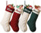 NIBESSER Calcetines Navidad Chimenea Personalizado con Nombre Botas de Navidad para Colgar Calcetines Navideños Papá Noel Christmas Stocking Idea Regalo para Decoración Navideña (Estilo A, 3 Piezas)