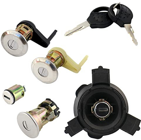 4 serrures de porte + bouchon de réservoir compatible pour Peugeot 206 (à partir de 1998) avec double de clés | 9170N8