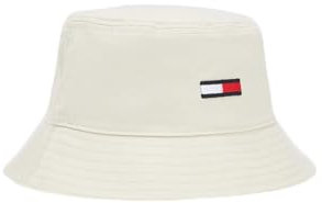Tommy Jeans Herren TJM Flag Bucket AM0AM08495 Hüte, Beige, OS