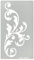 Aleks Melnyk Nr.349 Metallschablone, Wirbel, Ornamente, Blumenranke, Muster, Rand, kleine Schablone, 1 Stück, Vorlage für Holzverbrennung, Gravur, Basteln, Sammelalbum, Kunst, verziert