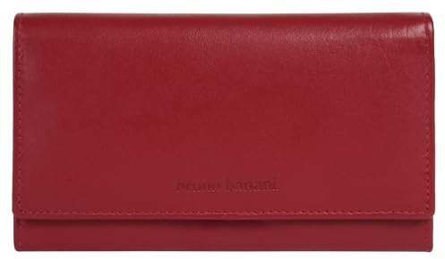 bruno banani Geldbörse Echt Leder Damen | RFID-Schutz, Kompaktes Design, Funktional, Clever konzipiert rot | 021829