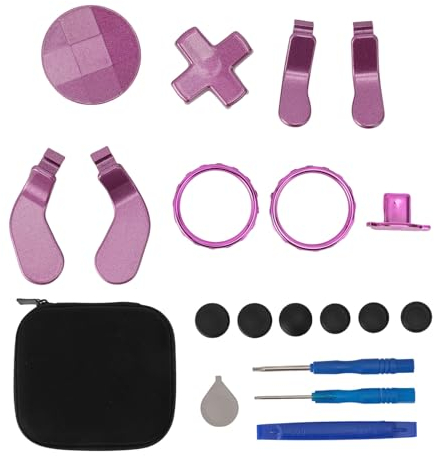 VGEBY Xbox One Controller Joystick Ersatz, Professionelle 15-in-1 Metall-Thumbsticks für Xbox One Elite Controller Serie 2 (violett), VGEBY0pr12fas6u-15, VGEBY0pr12fas6u-15