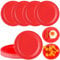 Invalidism 20 Pcs 7 Red Paper Plates for Dinner and Dessert,Disposable Plates Party Supplies Pack for Graduation Holiday Wedding Birthday Party Baby Shower Decorations,Red