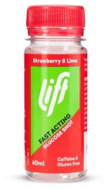 Lift Fast-Acting Glucose Energy Juice Shots, Strawberry & Lime, 12 Pack of 60 ml Bottles