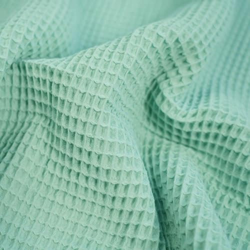 Textrend Baumwollstoff Meterware Waffel - Stoff zum Nähen - Fabric Waffel - Antiallergisches Material - Stoff Meterware 1x1,60m (Farbe Salbei)