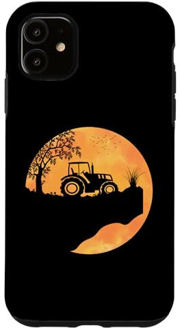Hülle für iPhone 11 Bauernhof Traktor Sonnenuntergang Farmer Lustiger Traktor für Kinder