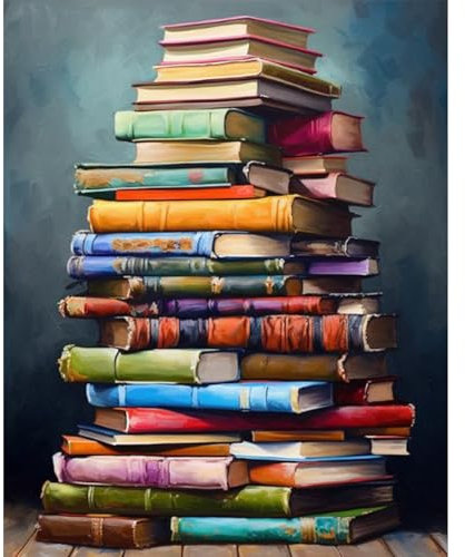 YALKIN Kits de peinture par numéros pour adultes, livres peinture par numéros sur toile, sans cadre, peinture à l'huile couleur, peinture acrylique, décoration murale d'intérieur, 40 x 50 cm